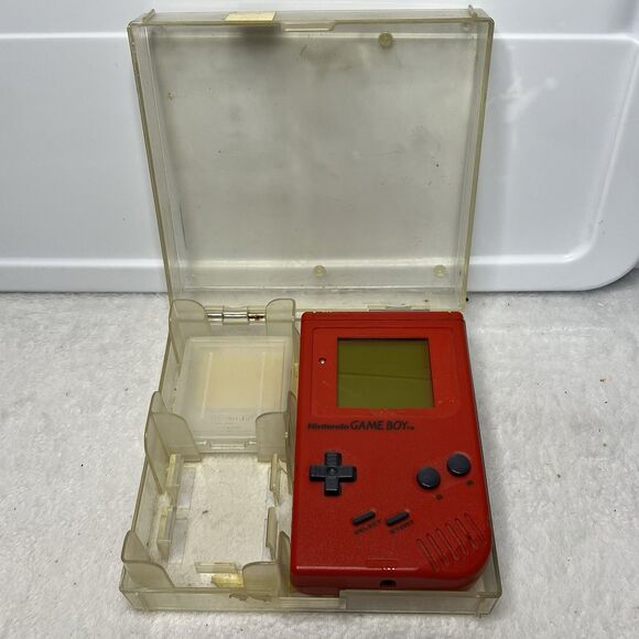 Nintendo Game Boy RED Play it Loud Original Case Matching Serial Number Tested - Picture 2 of 12